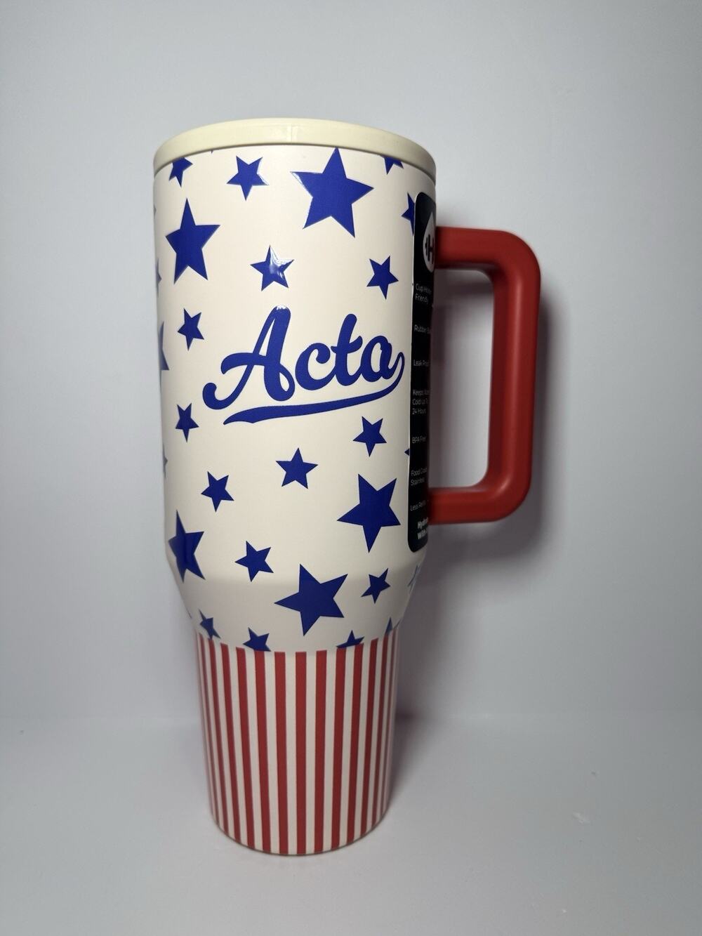 HydroJug 🇺🇸 ACTA AMERICANA 40oz Traveler Tumbler Stars Stripes Red White Blue